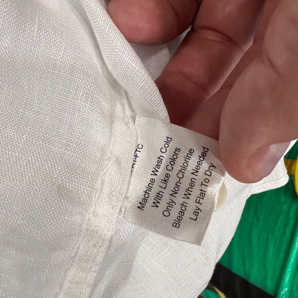 Pronto Uomo Men's 2XL 100% Linen Shirt‎ White Button up Short Sleeve - Picture 6 of 8